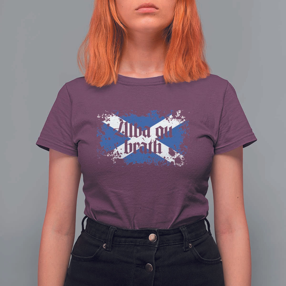 Alba Gu Brath T Shirt For Women Vintage Scottish Scotland Flag Saltire