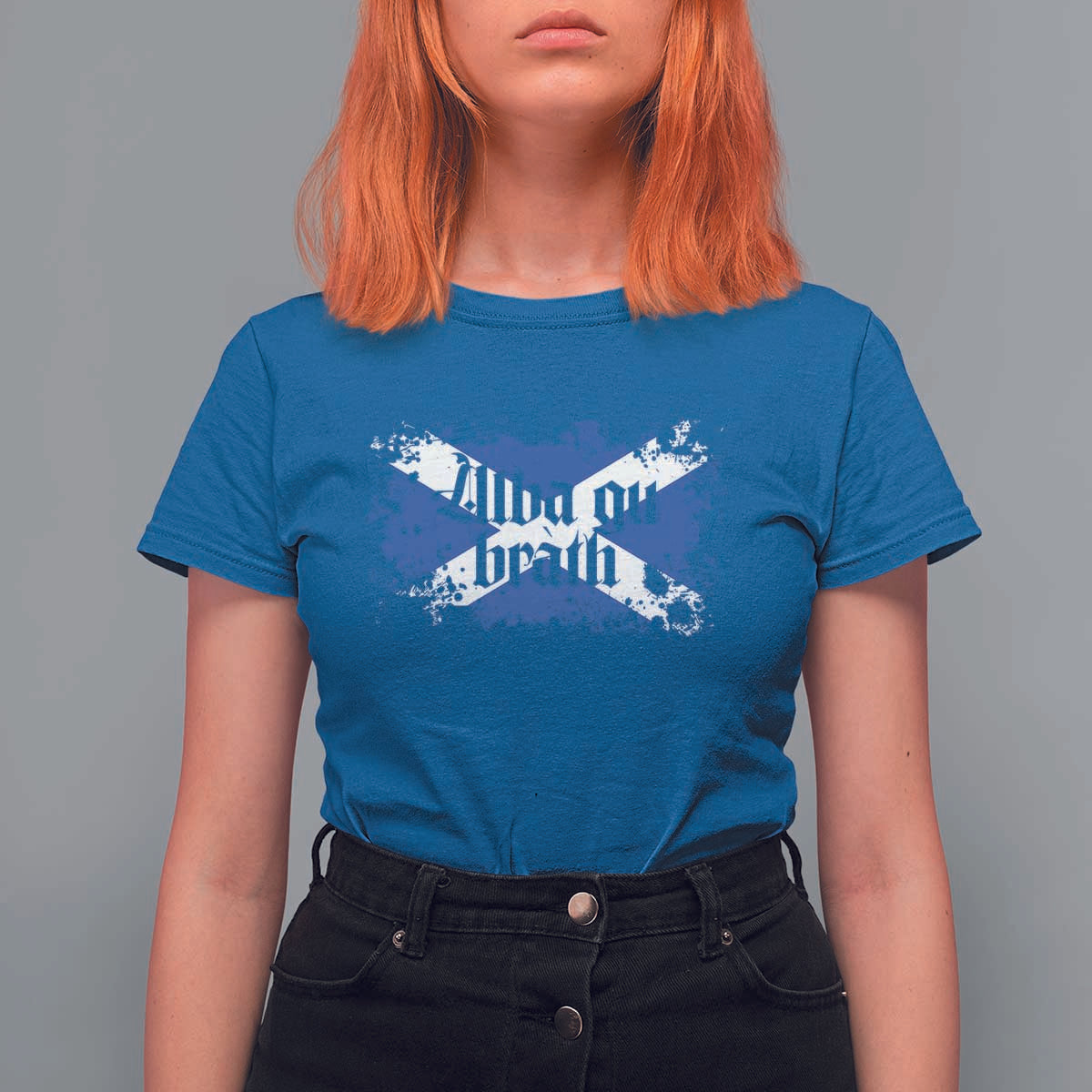Alba Gu Brath T Shirt For Women Vintage Scottish Scotland Flag Saltire