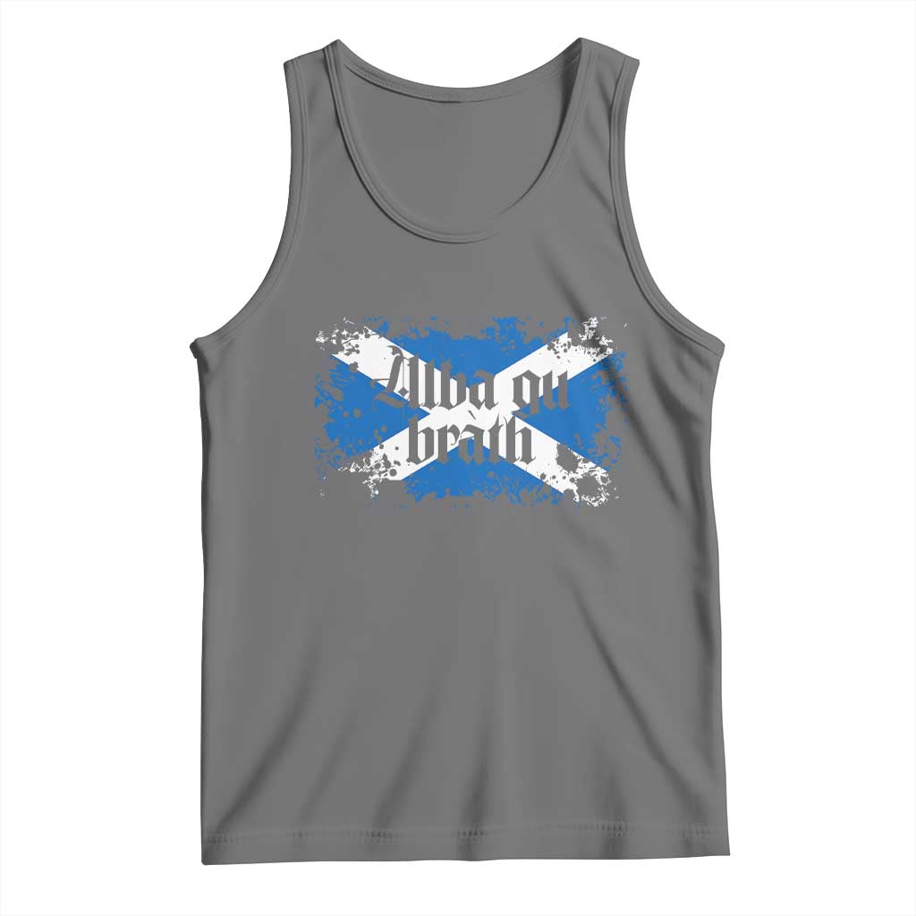Alba Gu Brath Tank Top Vintage Scottish Scotland Flag Saltire