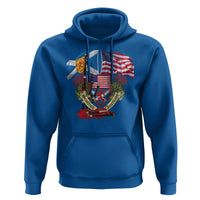Scottish American Heritage Month Hoodie Bagpipe Vintage Scottish American Flag Thistle