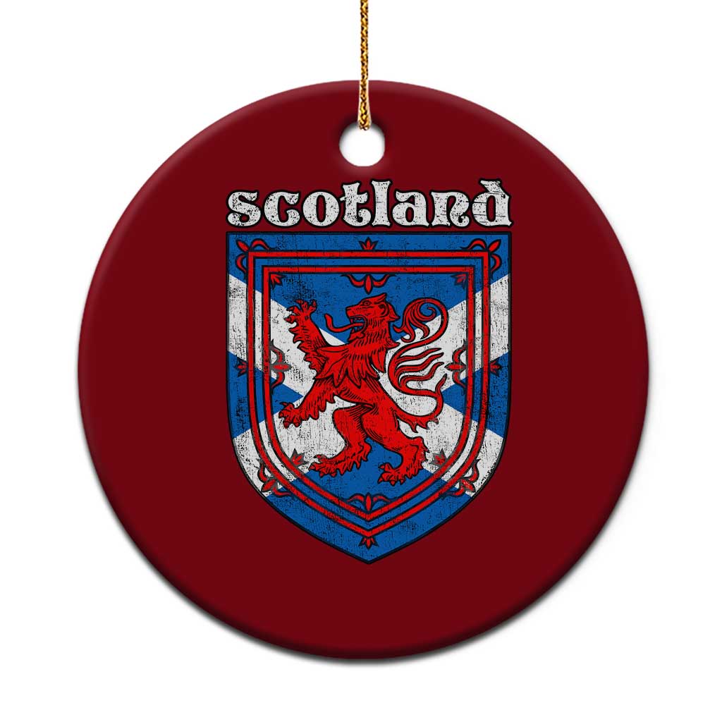 Scottish Pride Ceramic Ornament Scottish Rampant Lion Flag Scotland Coat of Arms - Wonder Print Shop