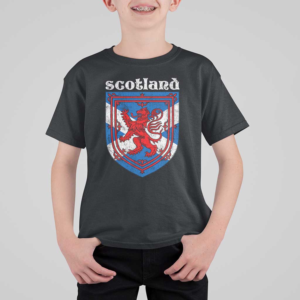 Scottish Pride T Shirt For Kid Scottish Rampant Lion Flag Scotland Coat of Arms