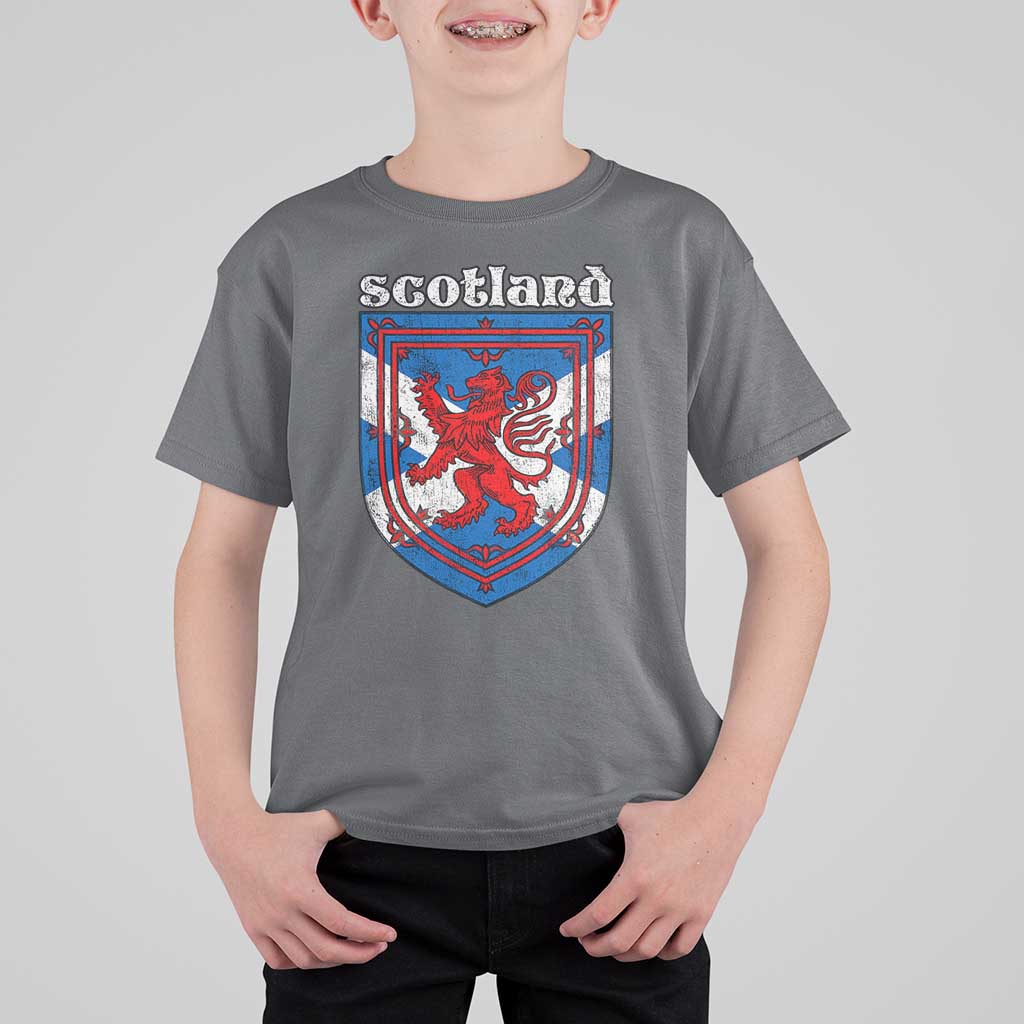 Scottish Pride T Shirt For Kid Scottish Rampant Lion Flag Scotland Coat of Arms