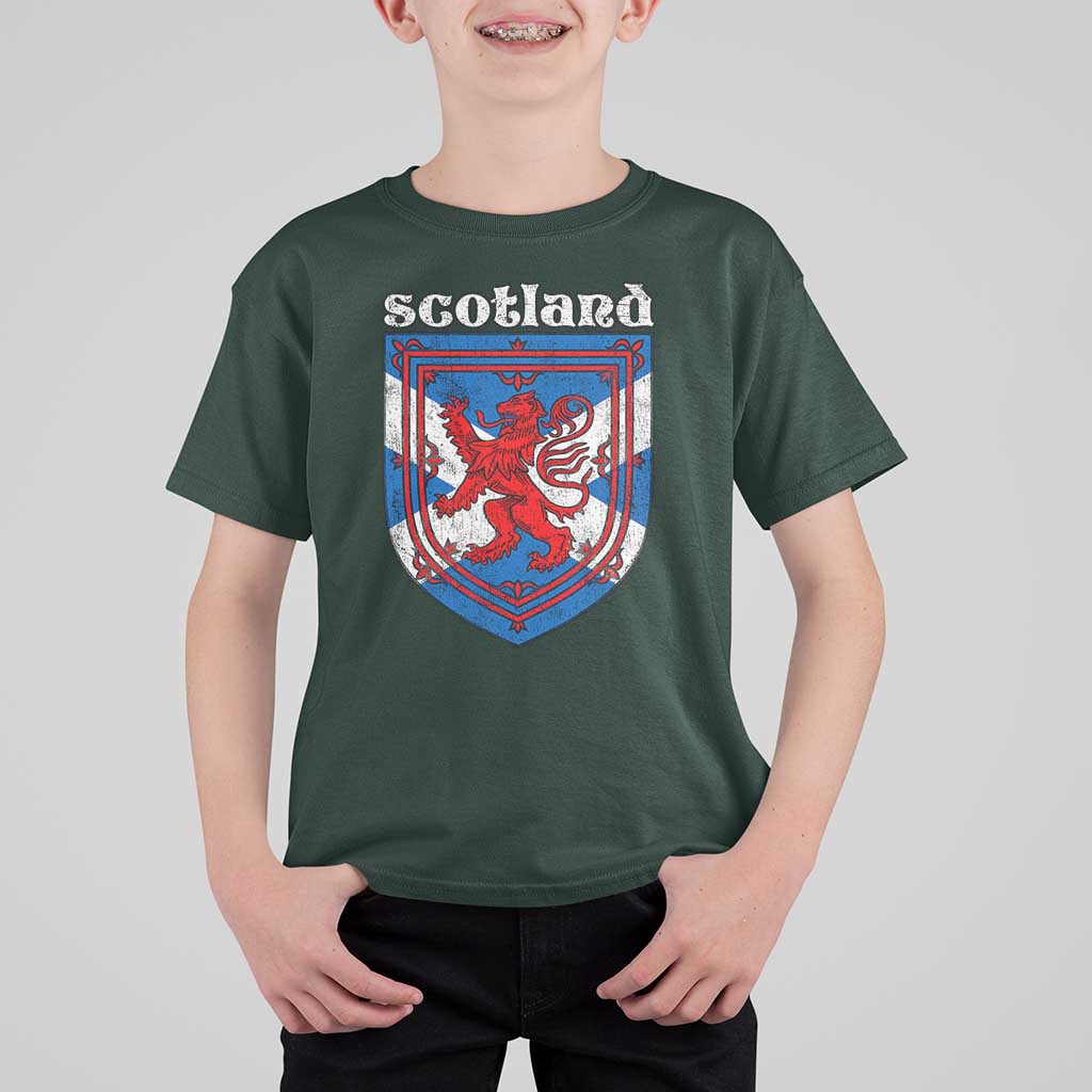 Scottish Pride T Shirt For Kid Scottish Rampant Lion Flag Scotland Coat of Arms