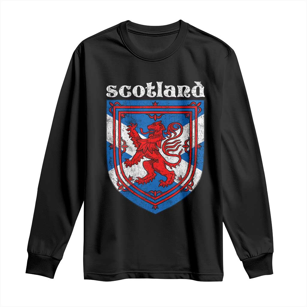 Scottish Pride Long Sleeve Shirt Scottish Rampant Lion Flag Scotland Coat of Arms
