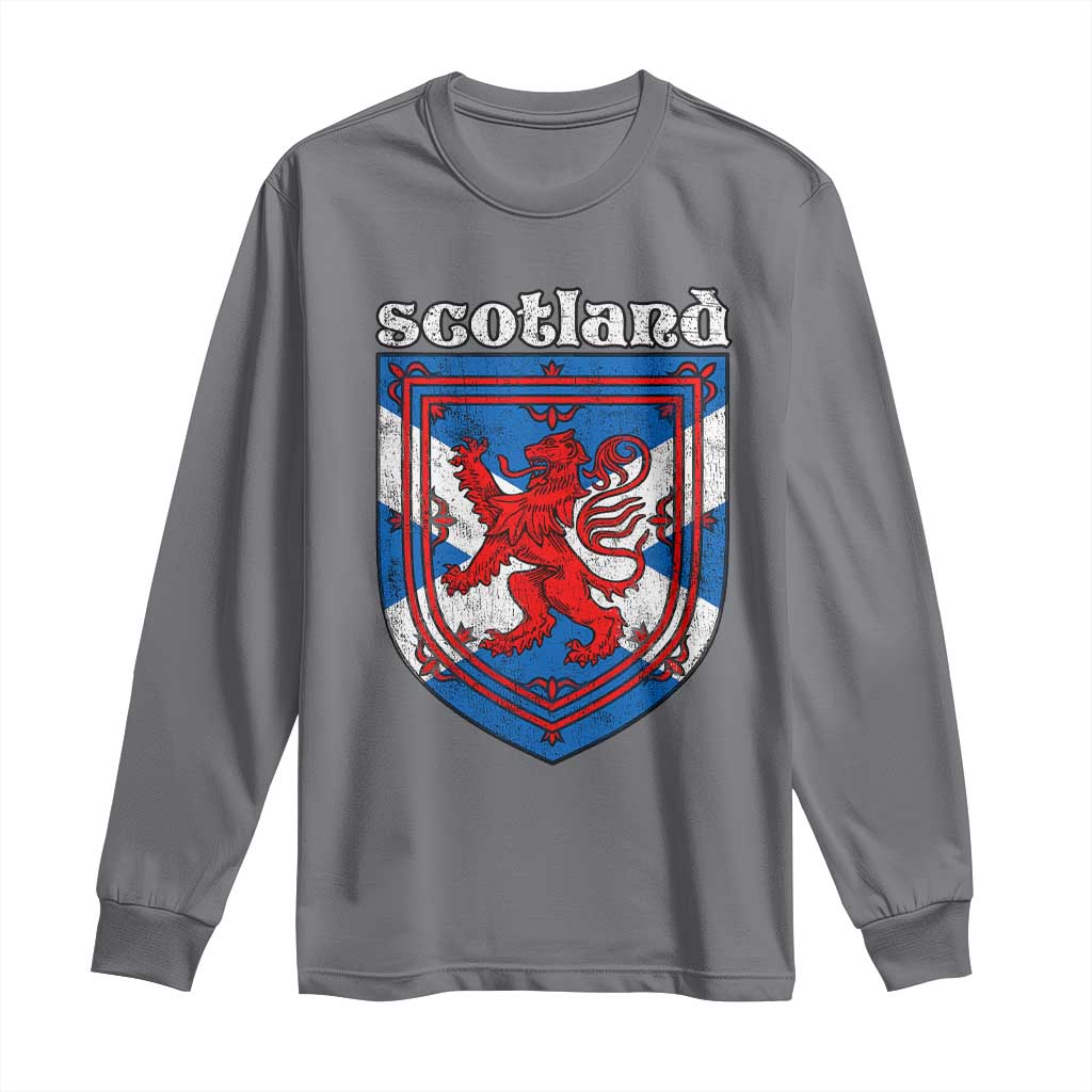 Scottish Pride Long Sleeve Shirt Scottish Rampant Lion Flag Scotland Coat of Arms