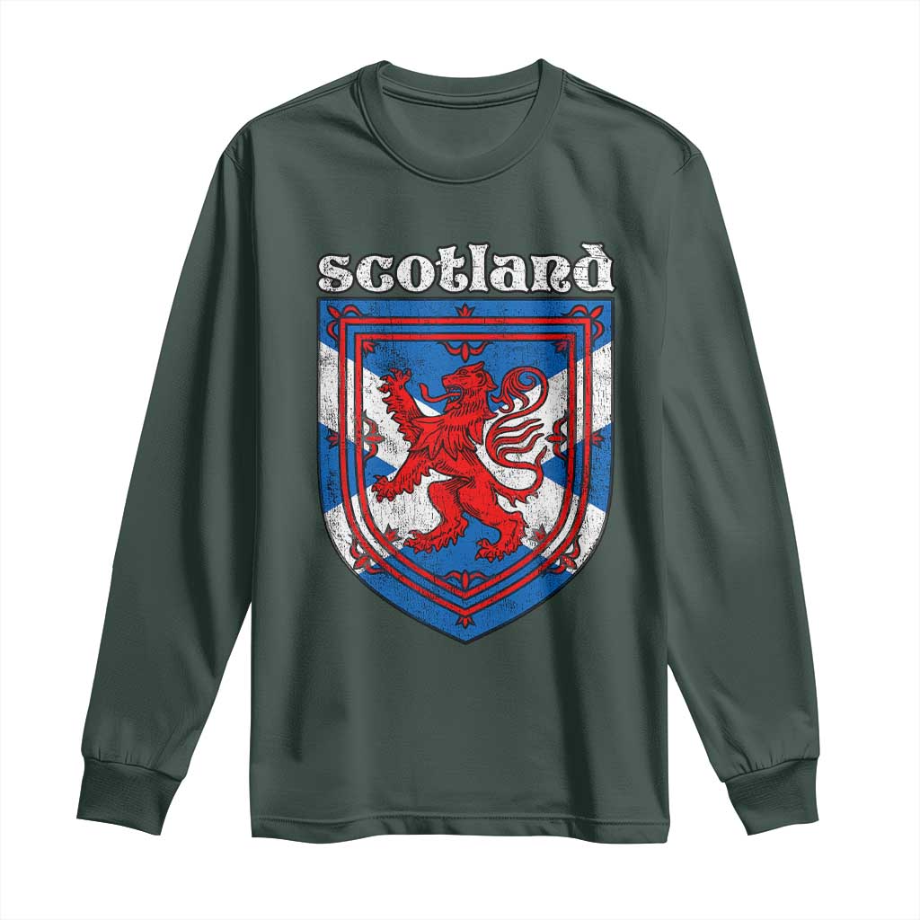 Scottish Pride Long Sleeve Shirt Scottish Rampant Lion Flag Scotland Coat of Arms