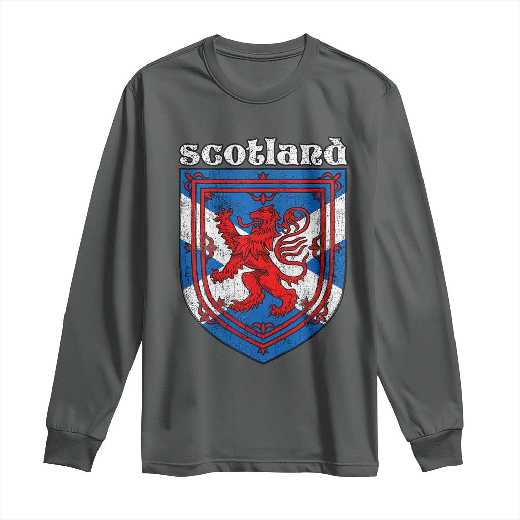 Scottish Pride Long Sleeve Shirt Scottish Rampant Lion Flag Scotland Coat of Arms