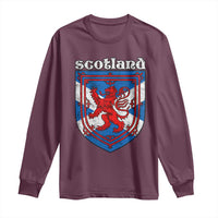 Scottish Pride Long Sleeve Shirt Scottish Rampant Lion Flag Scotland Coat of Arms