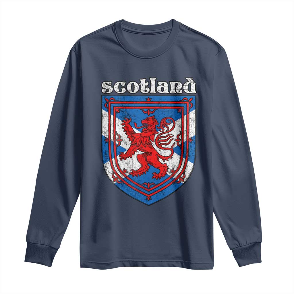 Scottish Pride Long Sleeve Shirt Scottish Rampant Lion Flag Scotland Coat of Arms