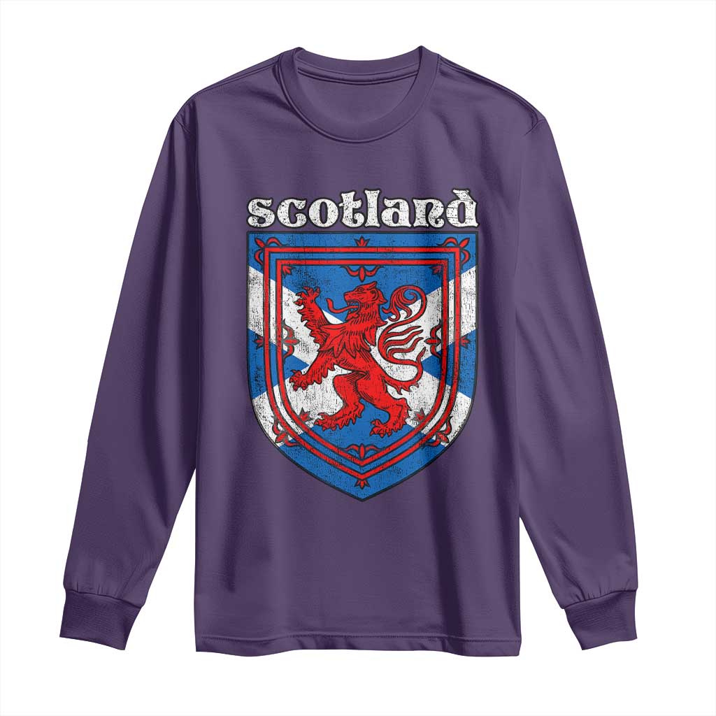 Scottish Pride Long Sleeve Shirt Scottish Rampant Lion Flag Scotland Coat of Arms