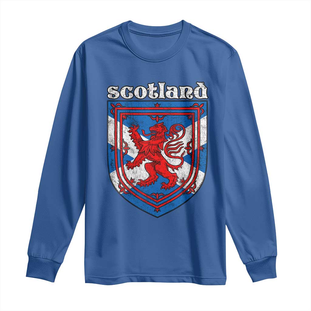 Scottish Pride Long Sleeve Shirt Scottish Rampant Lion Flag Scotland Coat of Arms