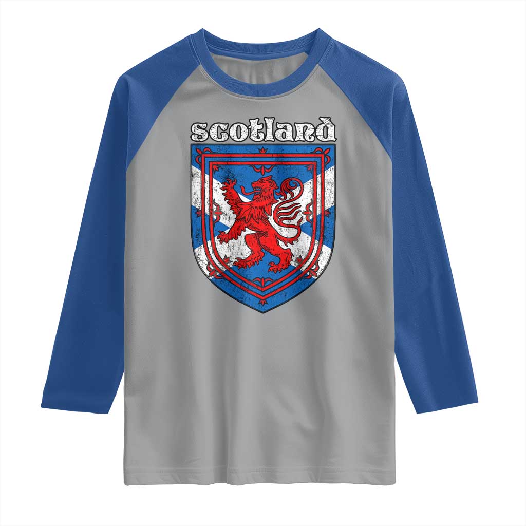 Scottish Pride Raglan Shirt Scottish Rampant Lion Flag Scotland Coat of Arms