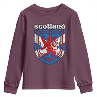 Scottish Pride Youth Sweatshirt Scottish Rampant Lion Flag Scotland Coat of Arms