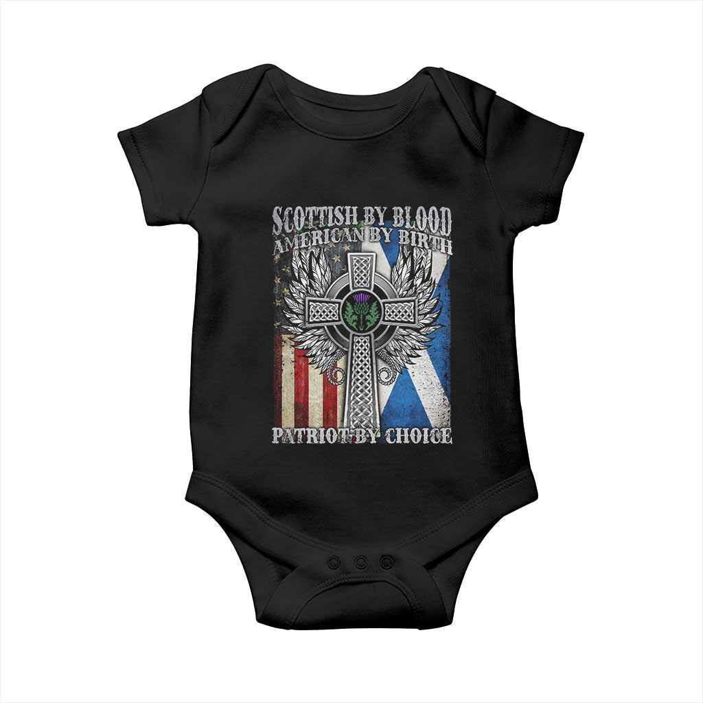 Scottish American Baby Onesie Scottish By Blood American By Birth Patriot By Choice