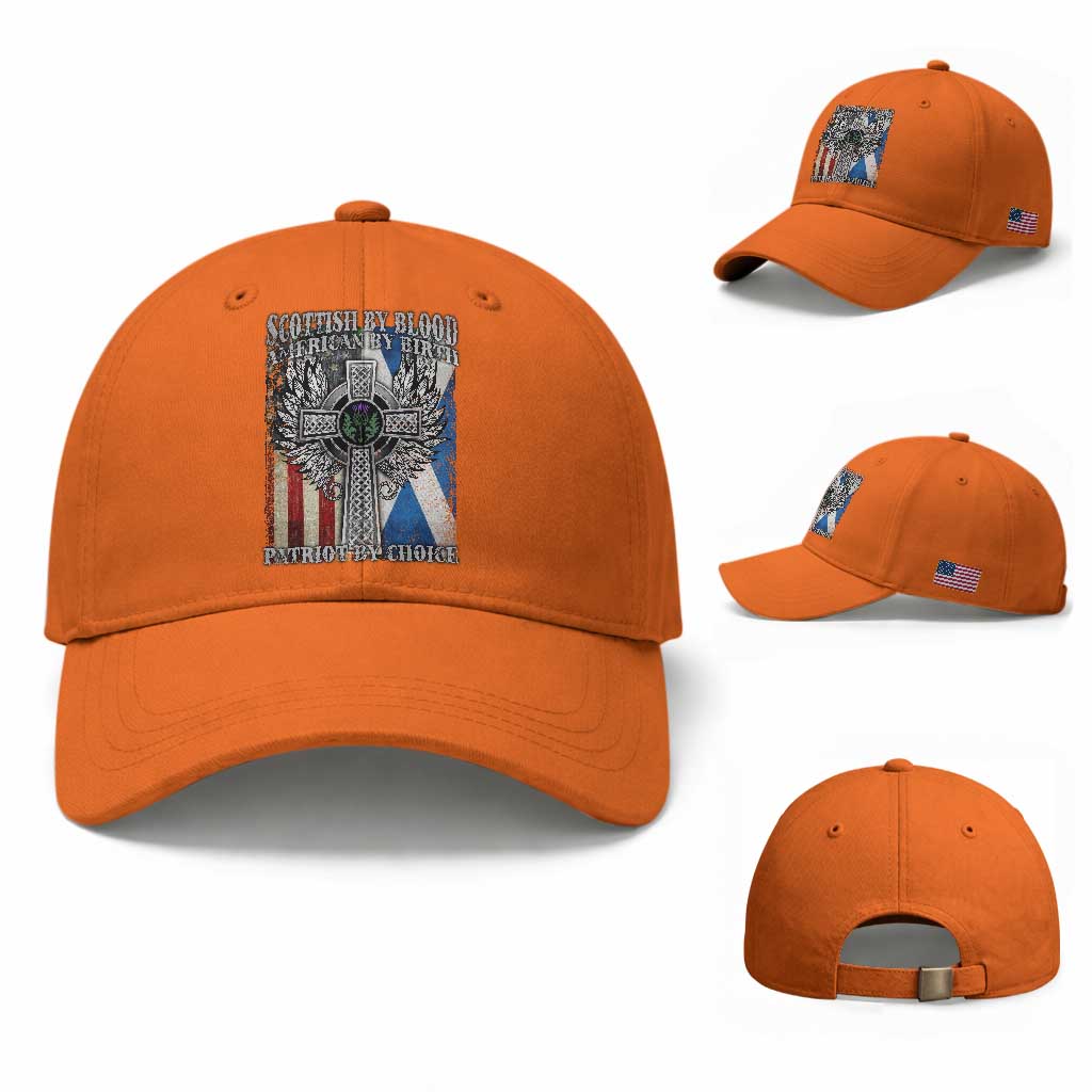 Scottish American Baseball Cap Scottish By Blood American By Birth Patriot By Choice
