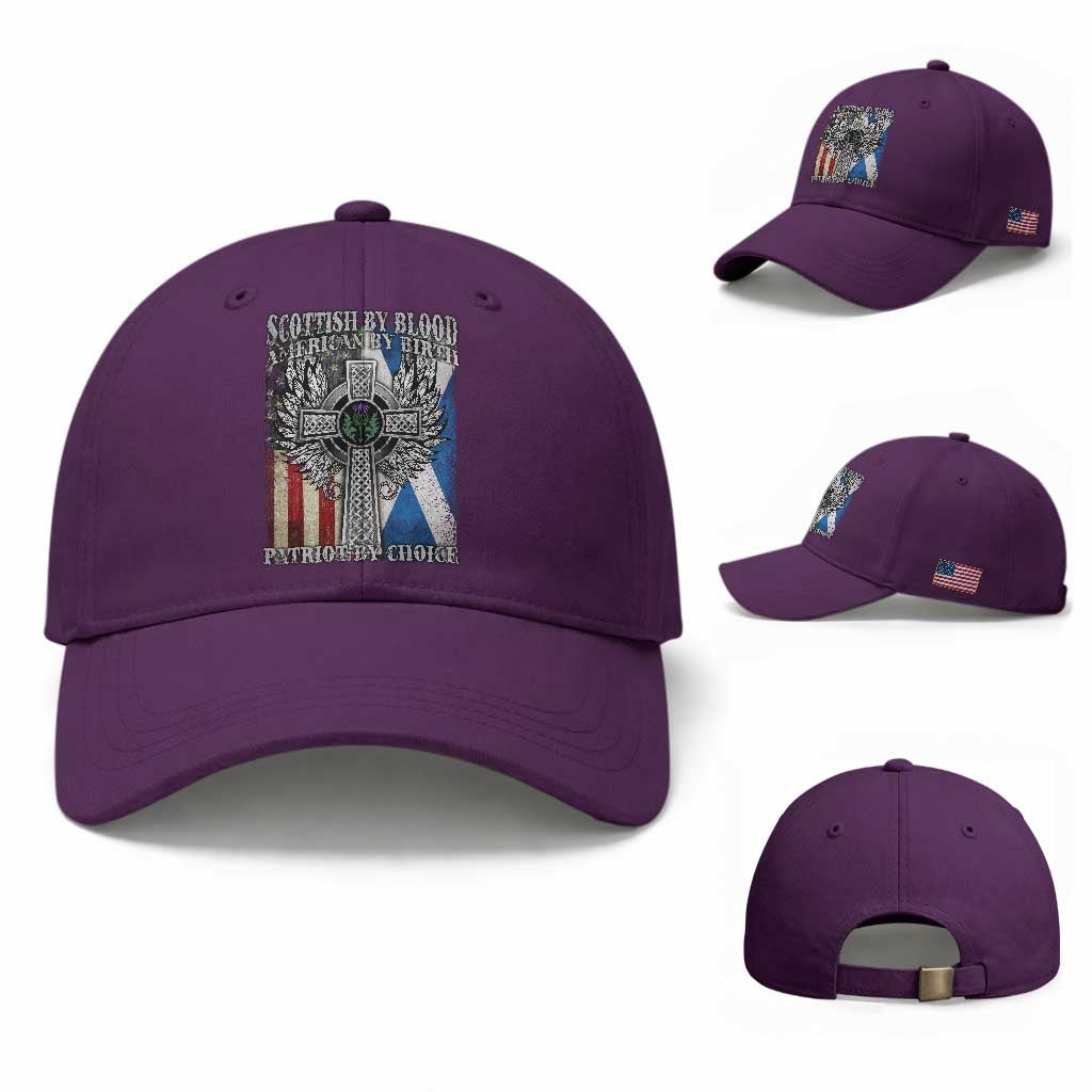 Scottish American Baseball Cap Scottish By Blood American By Birth Patriot By Choice