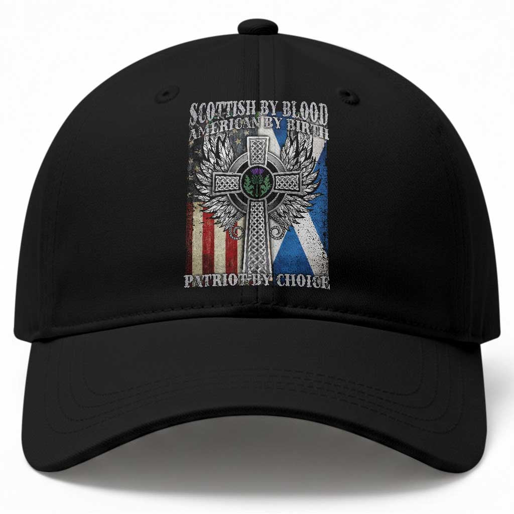 Scottish American Baseball Cap Scottish By Blood American By Birth Patriot By Choice