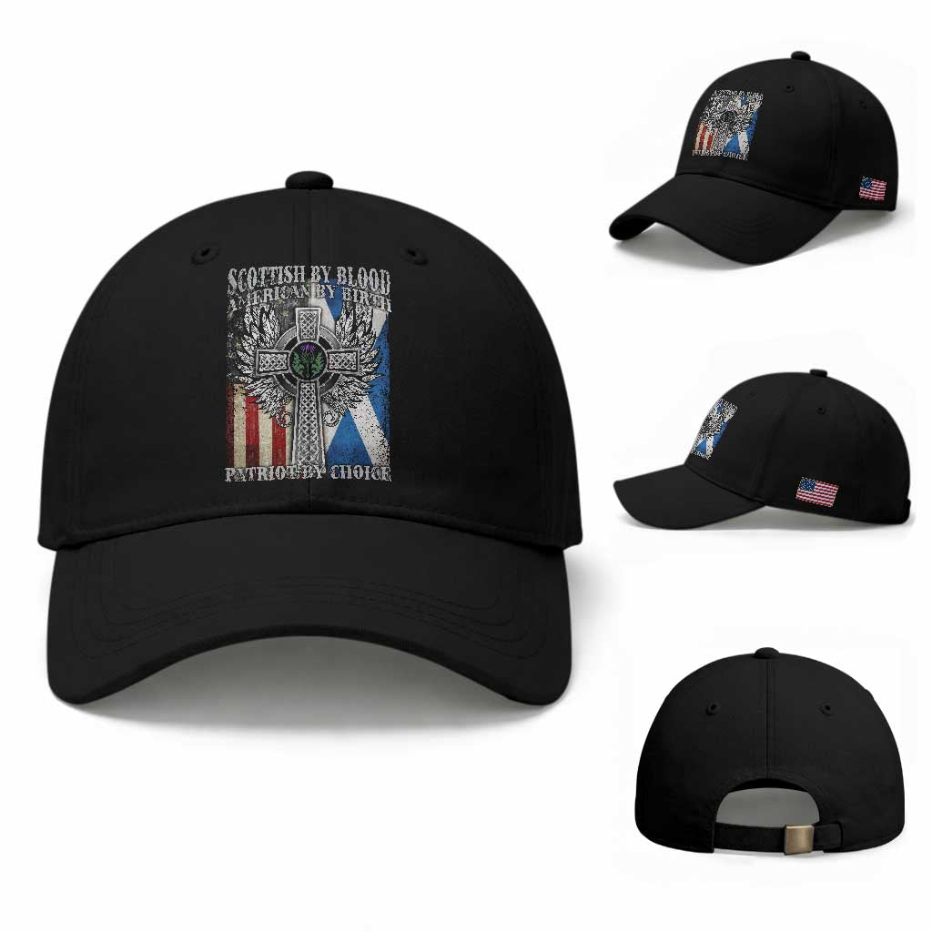 Scottish American Baseball Cap Scottish By Blood American By Birth Patriot By Choice