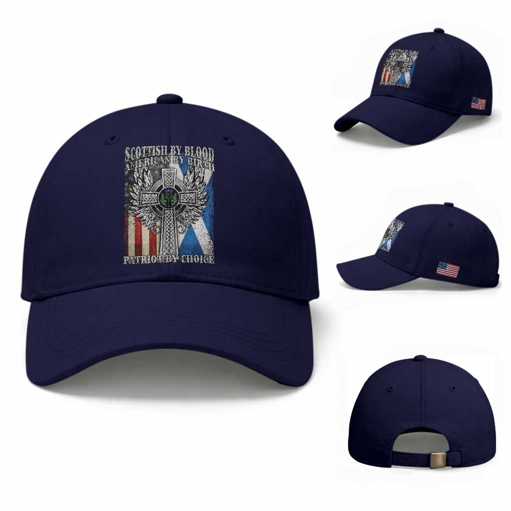 Scottish American Baseball Cap Scottish By Blood American By Birth Patriot By Choice