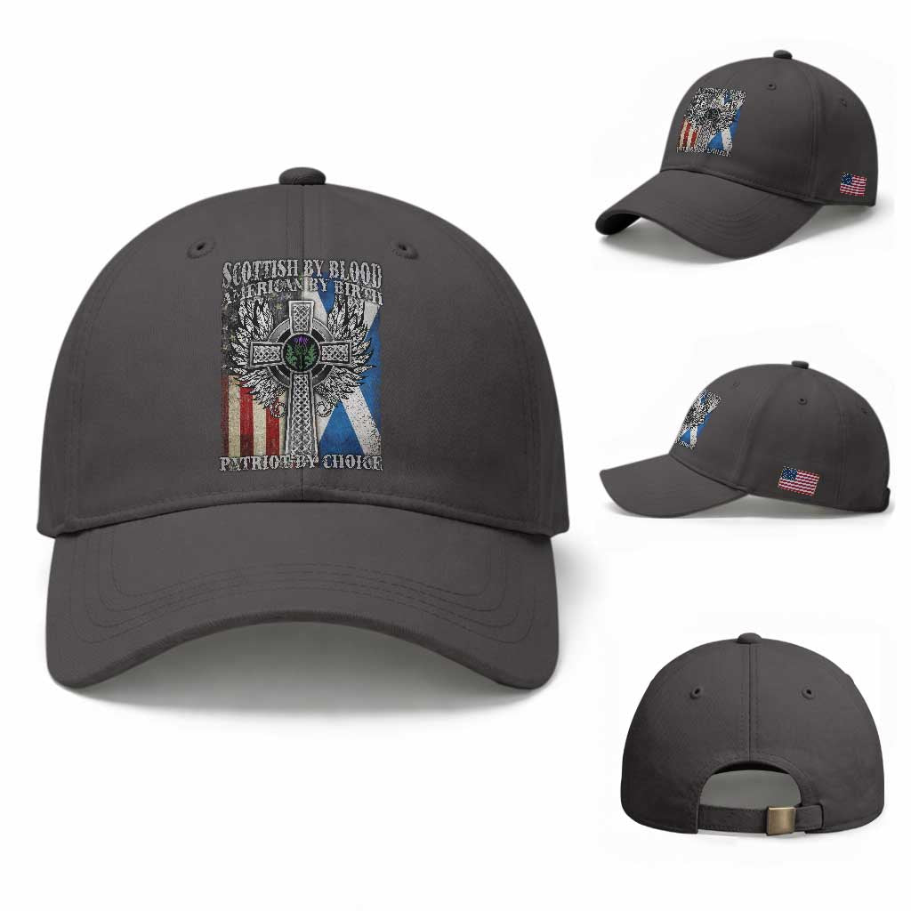 Scottish American Baseball Cap Scottish By Blood American By Birth Patriot By Choice