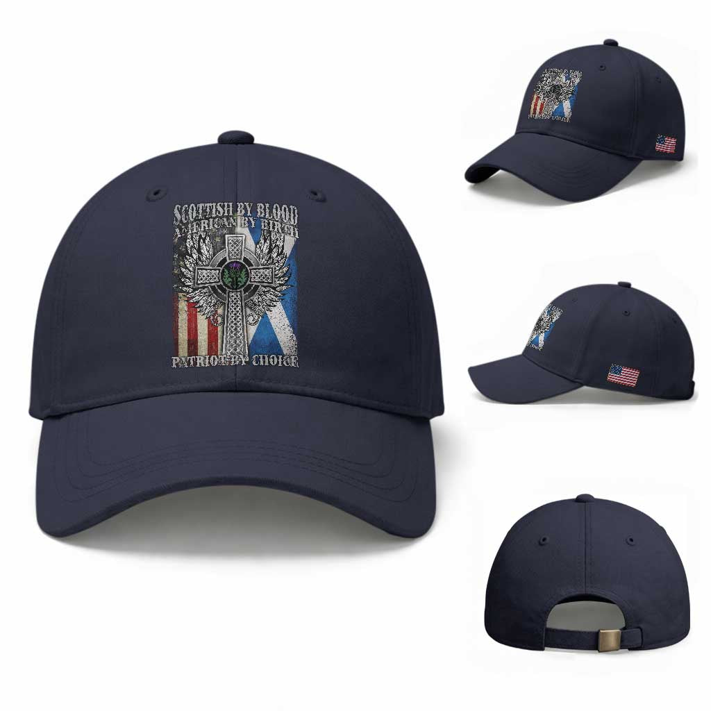 Scottish American Baseball Cap Scottish By Blood American By Birth Patriot By Choice