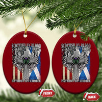 Scottish American Ceramic Ornament Scottish By Blood American By Birth Patriot By Choice - Wonder Print Shop