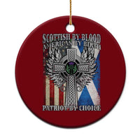 Scottish American Ceramic Ornament Scottish By Blood American By Birth Patriot By Choice - Wonder Print Shop
