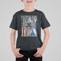 Scottish American T Shirt For Kid Scottish By Blood American By Birth Patriot By Choice
