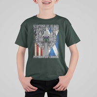 Scottish American T Shirt For Kid Scottish By Blood American By Birth Patriot By Choice