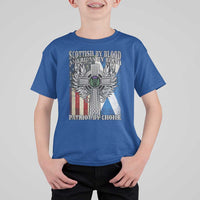 Scottish American T Shirt For Kid Scottish By Blood American By Birth Patriot By Choice