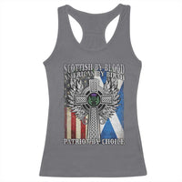 Scottish American Racerback Tank Top Scottish By Blood American By Birth Patriot By Choice