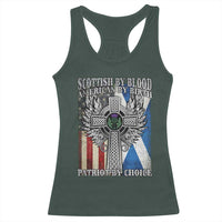 Scottish American Racerback Tank Top Scottish By Blood American By Birth Patriot By Choice