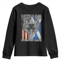 Scottish American Youth Sweatshirt Scottish By Blood American By Birth Patriot By Choice