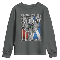 Scottish American Youth Sweatshirt Scottish By Blood American By Birth Patriot By Choice