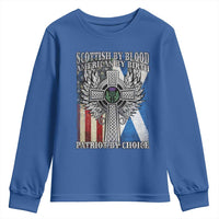 Scottish American Youth Sweatshirt Scottish By Blood American By Birth Patriot By Choice