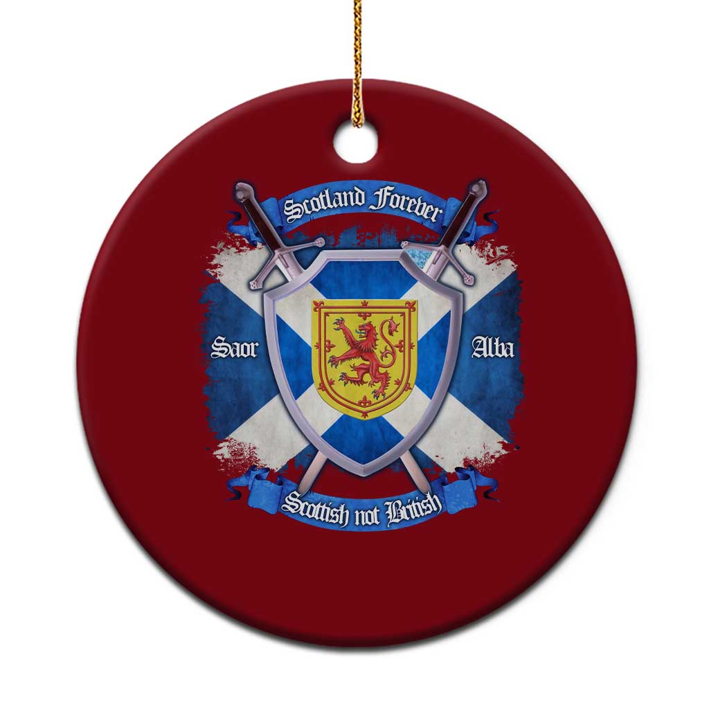 Scotland Forever Saor Alba Scottish Not British Ceramic Ornament Scottish Pride - Wonder Print Shop