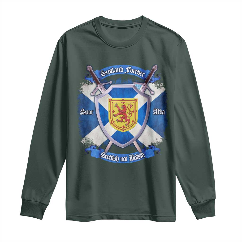 Scotland Forever Saor Alba Scottish Not British Long Sleeve Shirt Scottish Pride