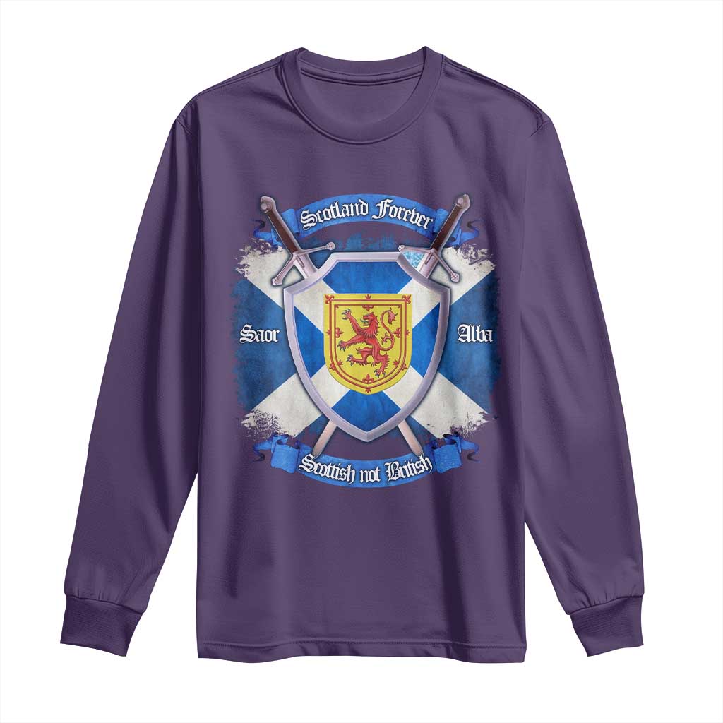 Scotland Forever Saor Alba Scottish Not British Long Sleeve Shirt Scottish Pride