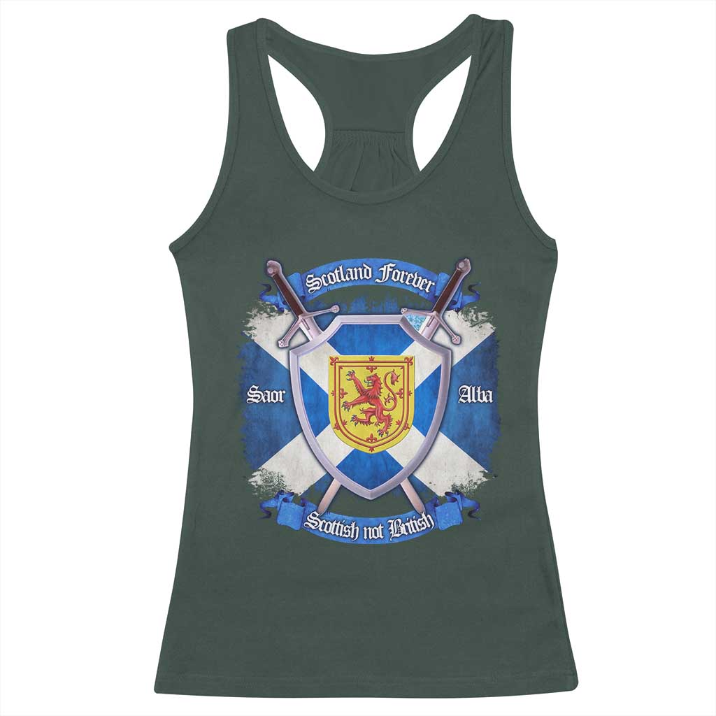Scotland Forever Saor Alba Scottish Not British Racerback Tank Top Scottish Pride