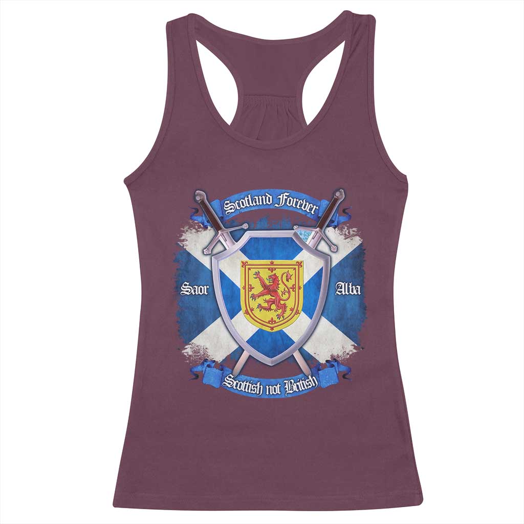 Scotland Forever Saor Alba Scottish Not British Racerback Tank Top Scottish Pride