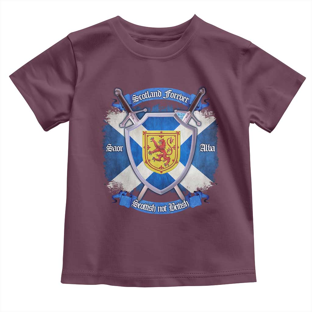 Scotland Forever Saor Alba Scottish Not British Toddler T Shirt Scottish Pride