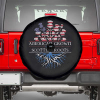 American Grown With Scottish Roots Spare Tire Cover Scottish American Heritage Thistle Flower