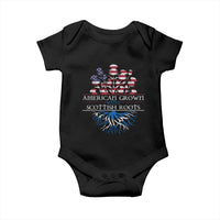American Grown With Scottish Roots Baby Onesie Scottish American Heritage Thistle Flower