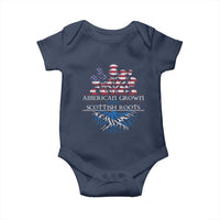 American Grown With Scottish Roots Baby Onesie Scottish American Heritage Thistle Flower
