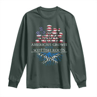American Grown With Scottish Roots Long Sleeve Shirt Scottish American Heritage Thistle Flower