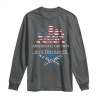 American Grown With Scottish Roots Long Sleeve Shirt Scottish American Heritage Thistle Flower