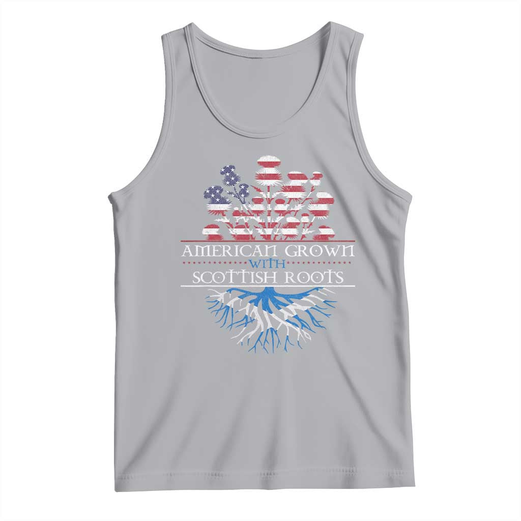 American Grown With Scottish Roots Tank Top Scottish American Heritage Thistle Flower
