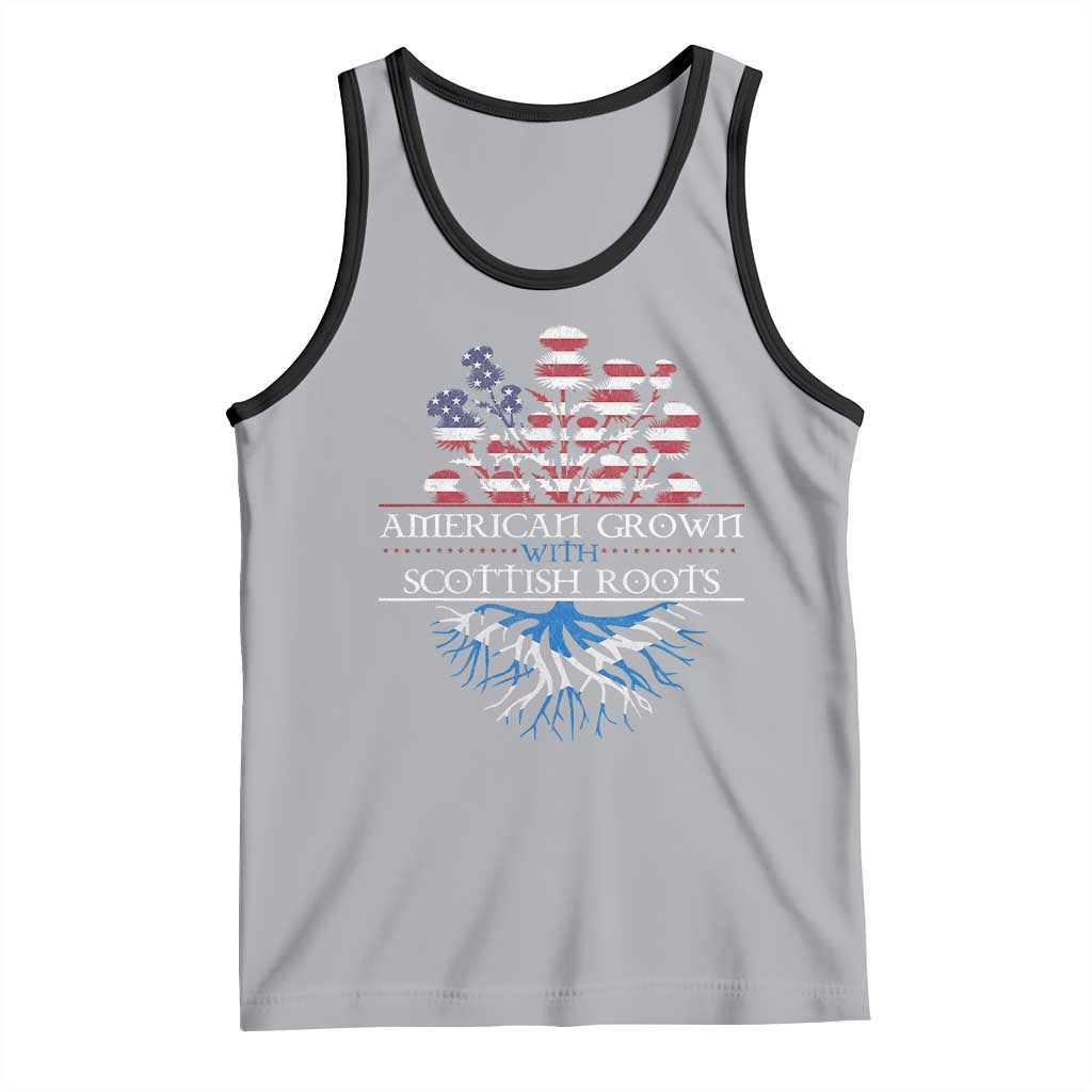 American Grown With Scottish Roots Tank Top Scottish American Heritage Thistle Flower