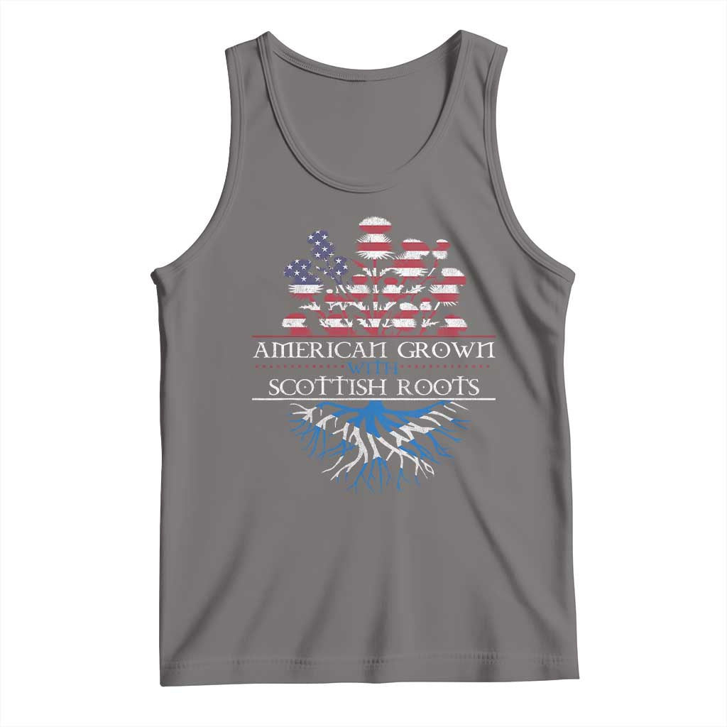 American Grown With Scottish Roots Tank Top Scottish American Heritage Thistle Flower